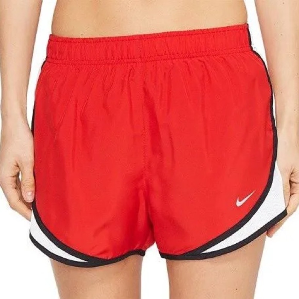 NIKE | Red Dri-Fit Athletic Tempo Running Shorts with Built-In Brief Liner